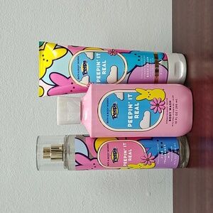 Bath & Body Works PEEPIN' It REAL Limited Edition PEEPS 3 Piece Body Care Bundle